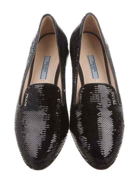 Prada Sequin Loafers 